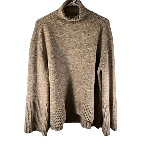 Velvet Heart Sweaters - Velvet Heart Turtleneck Sweater - Tan & Gray Blend